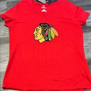 Fanatics Women's Red Team Logo Tee